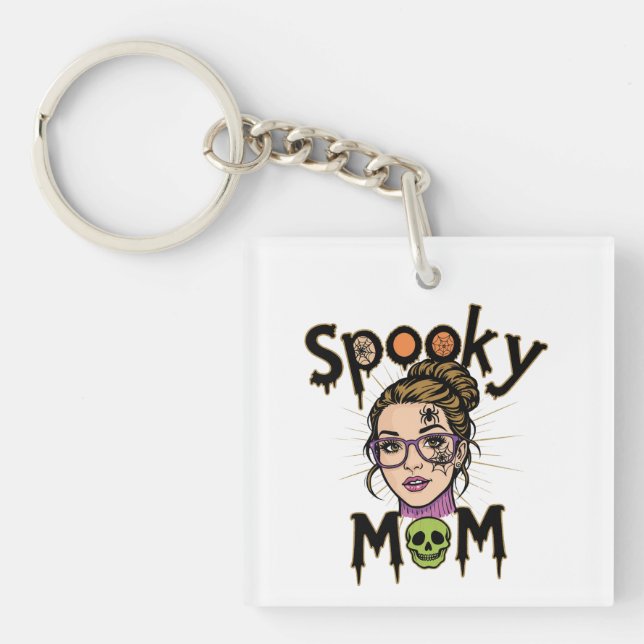 Llavero Funny Halloween Spooky Mom Witch Mom (Frente)