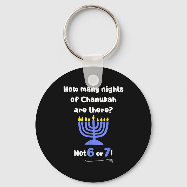 Llavero Funny Hanukkah 67 Meme Teacher How Many Nights Of  (Anverso)