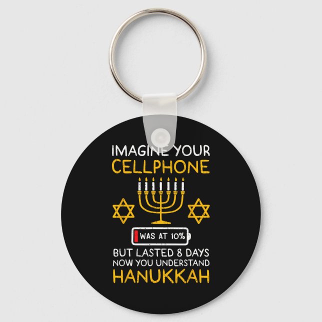 Llavero Funny Hanukkah Imagine Your Cellphone Chanukah Jew (Anverso)