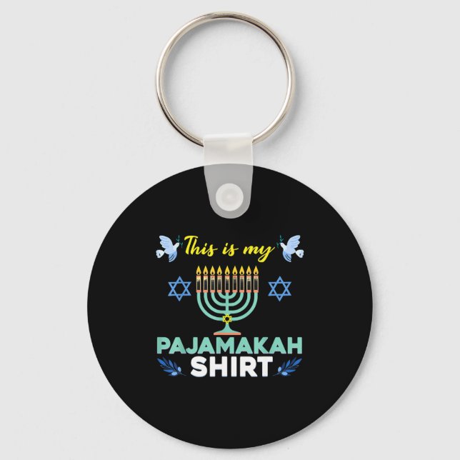 Llavero Funny Hanukkah Pajama Shirt This Is My Pajamakah G (Anverso)