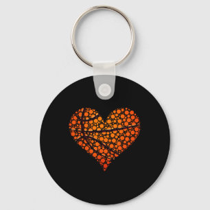Llavero Funny Heart Polka Dots Basketball Lover Fan Happy