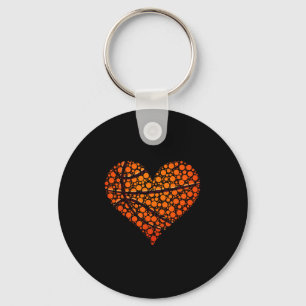 Llavero Funny Heart Polka Dots Basketball Lover Fan Happy