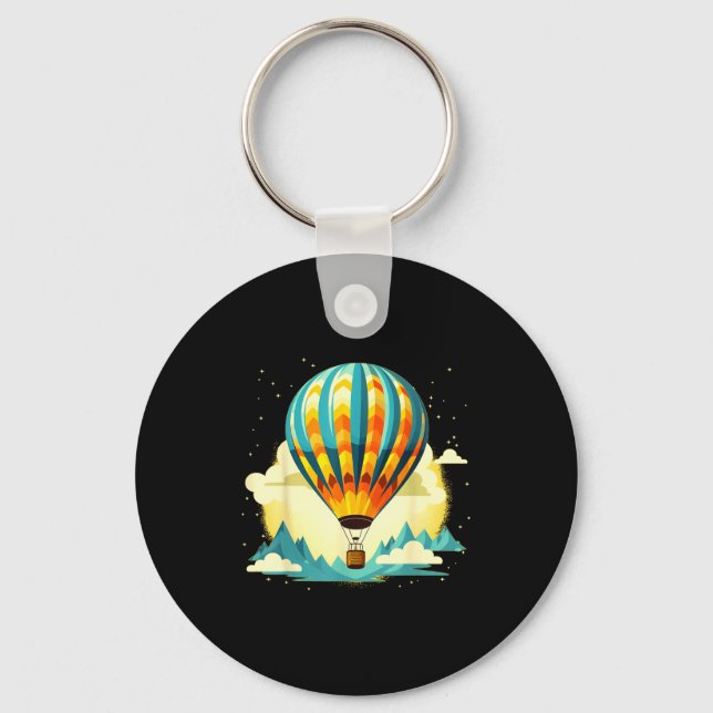 Llavero Funny Hot Air Balloon For New Adventures Lovers  (Anverso)