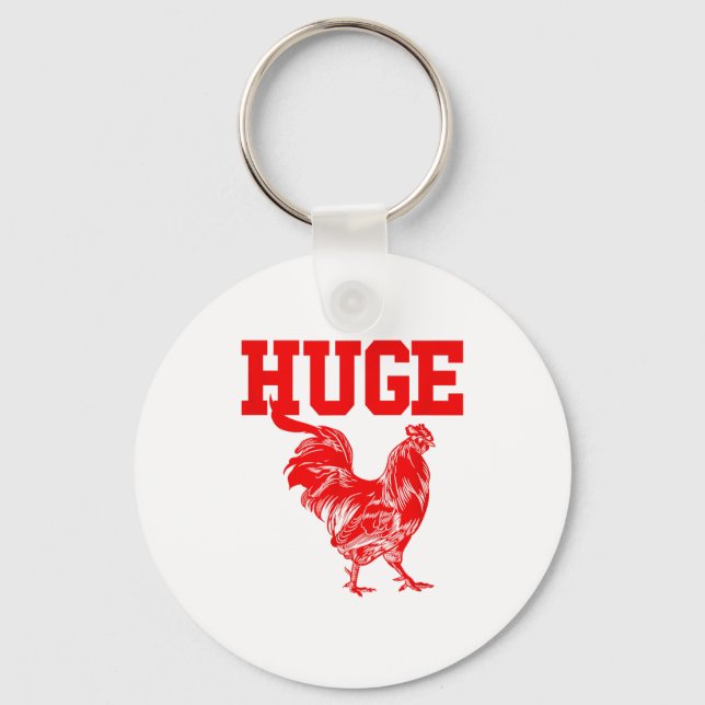 Llavero Funny Huge Mens Rooster Graphic  (Anverso)