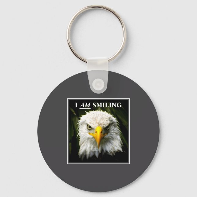 Llavero Funny I Am Smiling Mpy Eagle Photo  (Anverso)