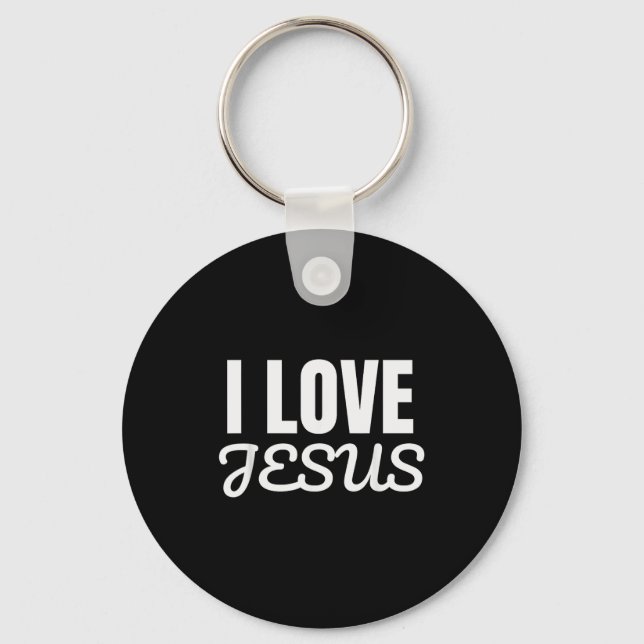 Llavero Funny I Love Jesus - Jesus Love You Christian Fait (Anverso)