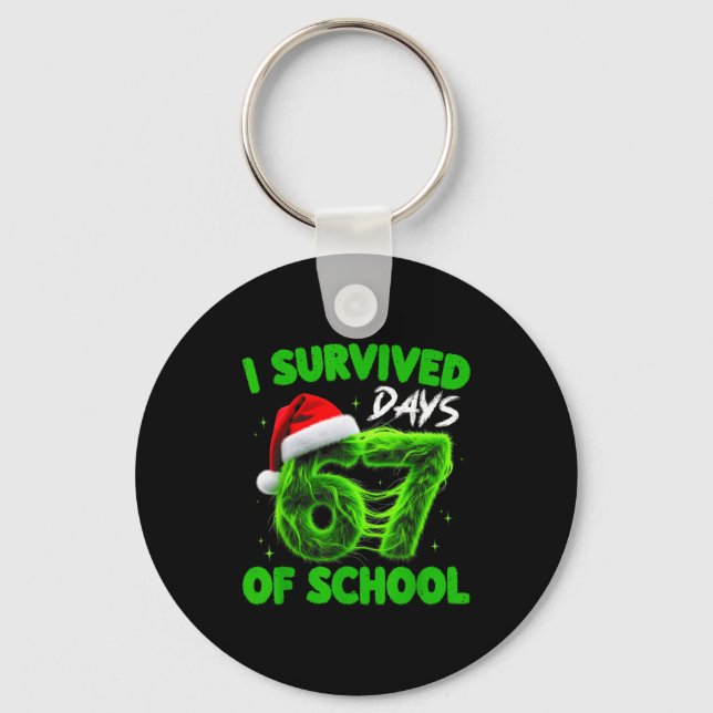 Llavero Funny I Survived 67 Days Of School Christmas Kids  (Anverso)