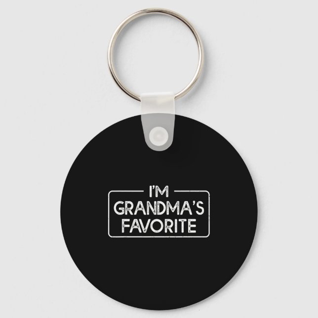 Llavero Funny I'm Grandma's Favorite Grandson Granddaughte (Anverso)