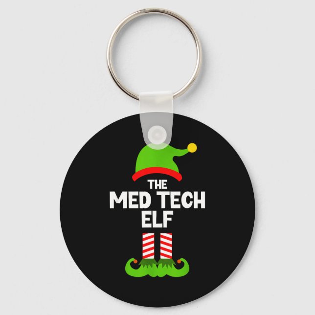 Llavero Funny I'm The Med Tech Elf Christmas Xmas Medical  (Anverso)