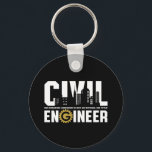 Llavero Funny ingeniero civil estudiante de ingeniería civ<br><div class="desc">Ingeniero civil porque es increíblemente increíble no es un cargo oficial. Mercadería divertida de ingeniería para ingenieros geek nerd que aman el humor, citas ingeniosas y chistes. Diseño de Guay para usar en tu trabajo, mostrar tu pasión en construir rascacielos, caminos, puentes. Gran regalo para papá, padre, mamá, madre, hijo,...</div>
