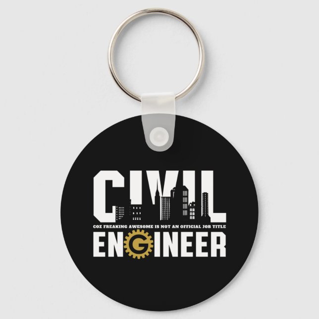 Llavero Funny ingeniero civil estudiante de ingeniería civ (Anverso)