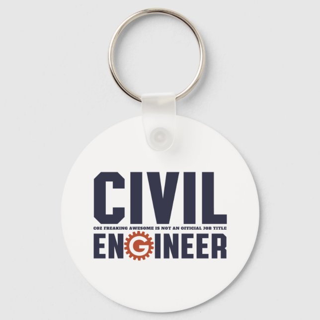 Llavero Funny Ingeniero Geek Humor Ingeniero Civil Trabajo (Anverso)