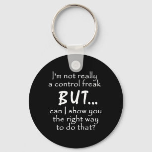 LLAVERO FUNNY INSULTS CONTROL FREAK QUOTES COMENTARIOS NEG