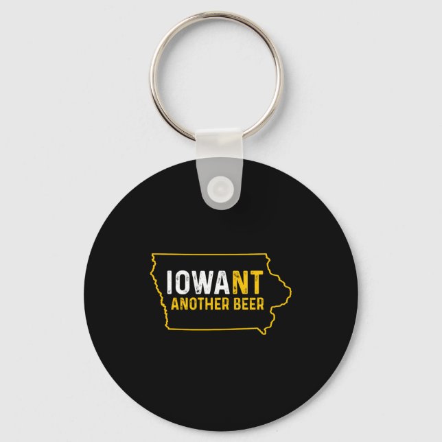 Llavero Funny Iowant Another Beer Iowa Beer Distressed  (Anverso)