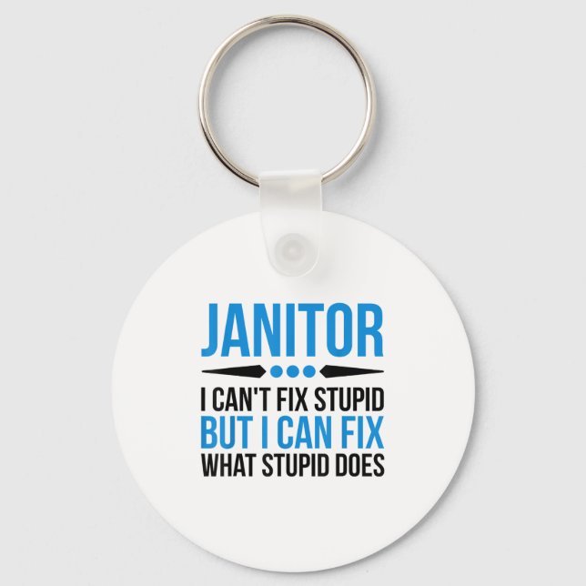 Llavero Funny Janitor - No Puedo Arreglar Stud (Anverso)