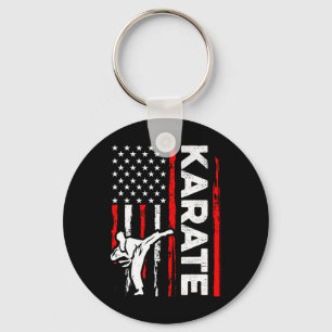 Llavero Funny Karate Design 4 De Julio Bandera Estadounide