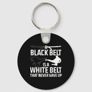 Llavero Funny Karate Design para hombres mujeres Black Bel