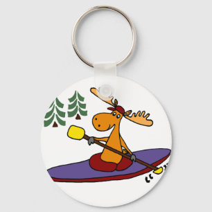 Llavero Funny Kayaking Moose