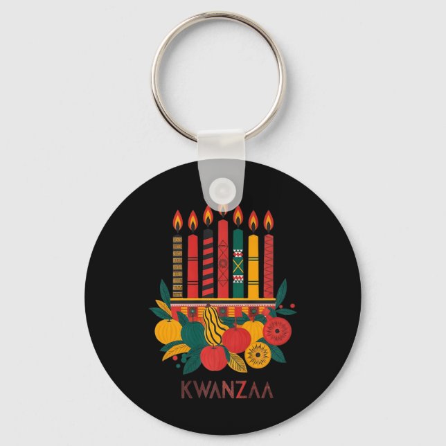 Llavero Funny Kinara Siete Velas Kwanzaa Celebración 1 (Anverso)