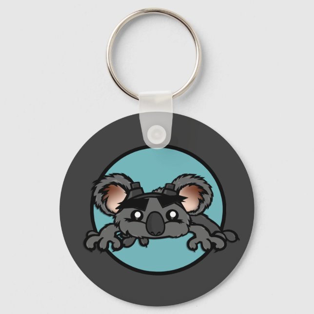 LLAVERO FUNNY KOALA BEAR ROUND KEY CHAIN (Anverso)