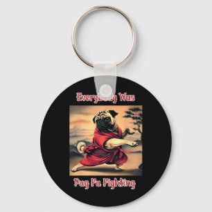 Llavero Funny Kung Fu Pug Cute Karate Pug Humorístico Tee