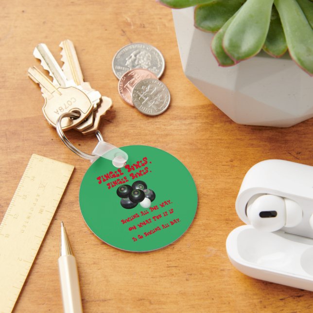 Llavero Funny Lawn Bowls Navidades, Key Ring (Escritorio )