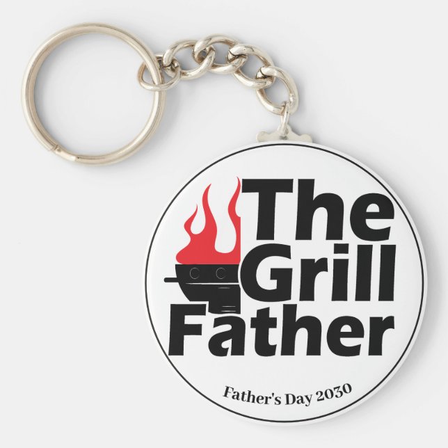 Llavero Funny llama al abuelo del día del padre (Frente)