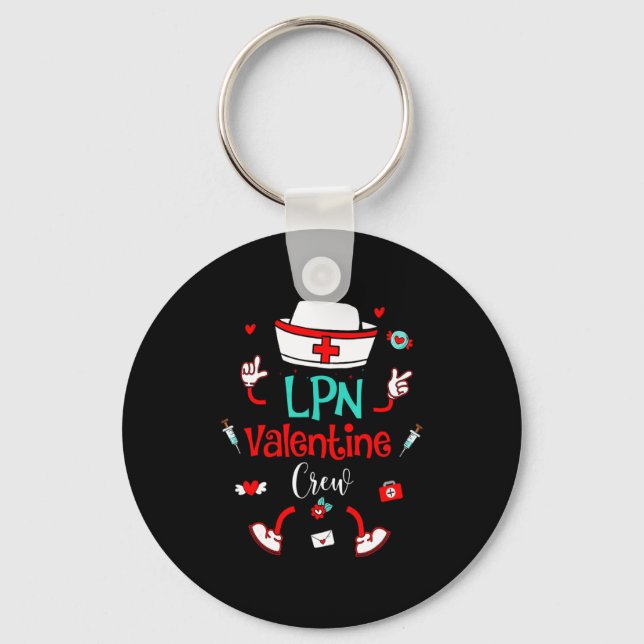 Llavero Funny Lpn Valentines Day Nurse Crew Family Group N (Anverso)