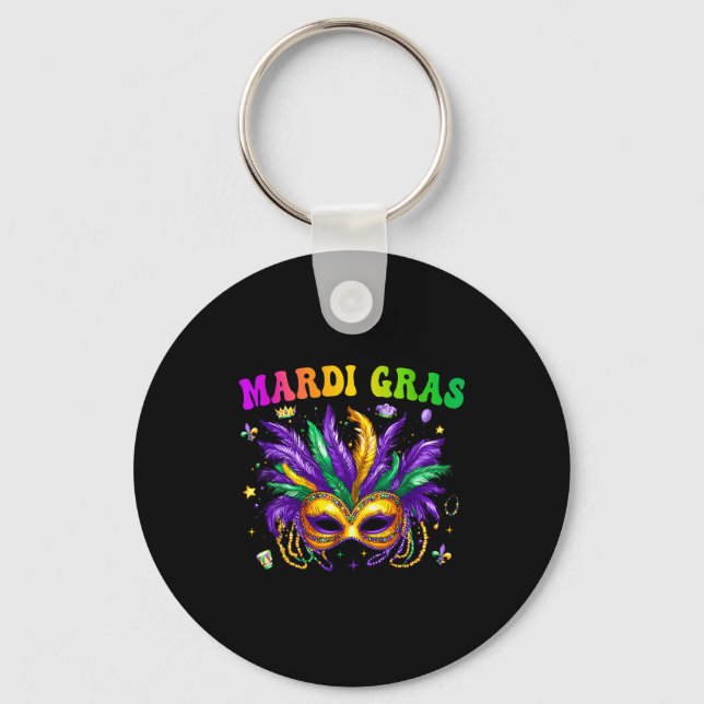 Llavero Funny Mardi Gras Parade Outfit Jester Hat Men Wome (Anverso)