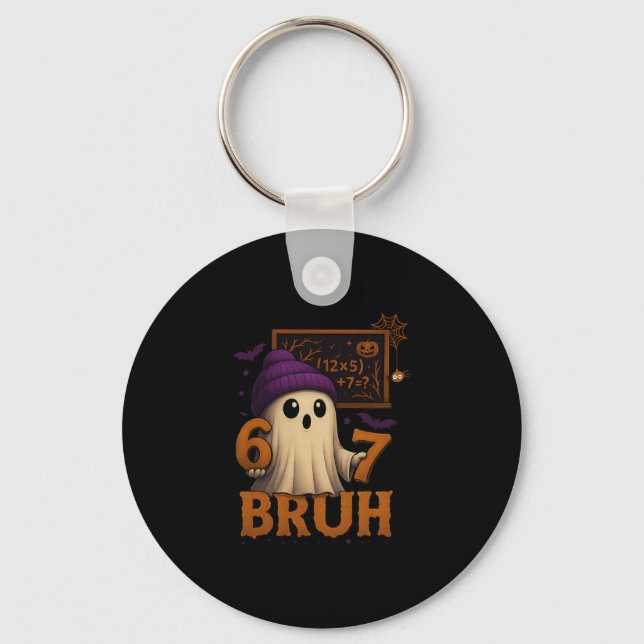 Llavero Funny Math Ghost 67 Bruh Halloween Meme Teacher Eq (Anverso)