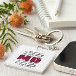 Llavero Funny MD Alert Personalizado CNA/LPN/EMT/PA/RN/RT/