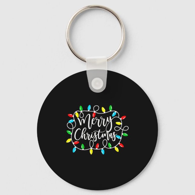 Llavero Funny Merry Christmas Lights Xmas Family Men Women (Anverso)