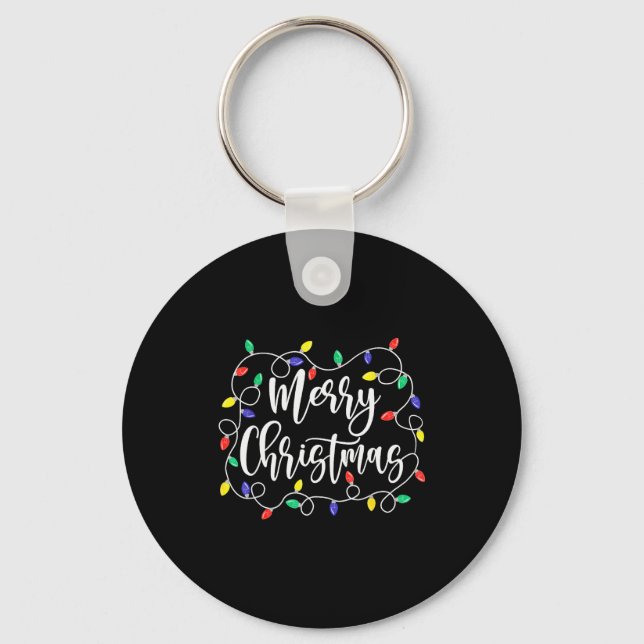 Llavero Funny Merry Christmas Lights Xmas Family Men Women (Anverso)