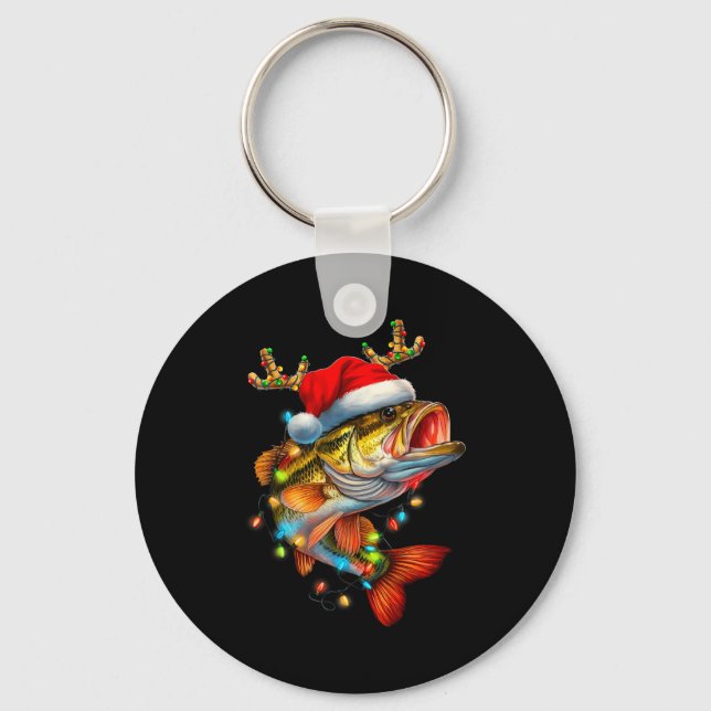 Llavero Funny Merry Fishmas B Fish Fishing Christmas Xmas  (Anverso)