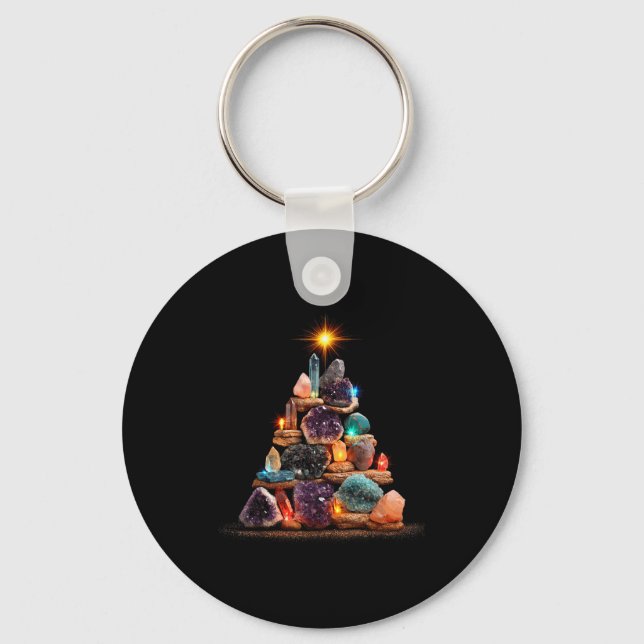 Llavero Funny Minerals Christmas Tree Graphic Crystals  (Anverso)