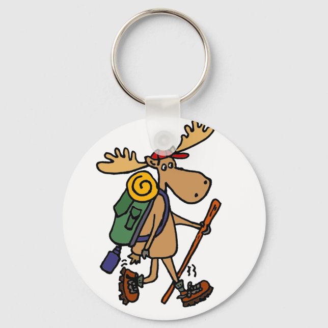Llavero Funny Moose Hiker (Anverso)