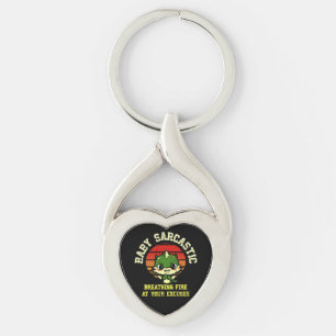 Llavero Funny Motivational Dragon - Burn Your Excuses