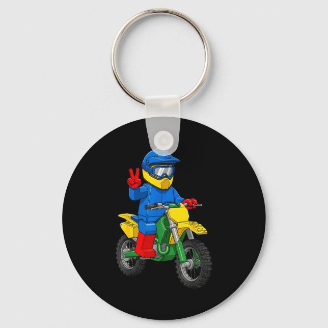 Llavero Funny Motorbike Builder Boys Block Building Toys D (Anverso)
