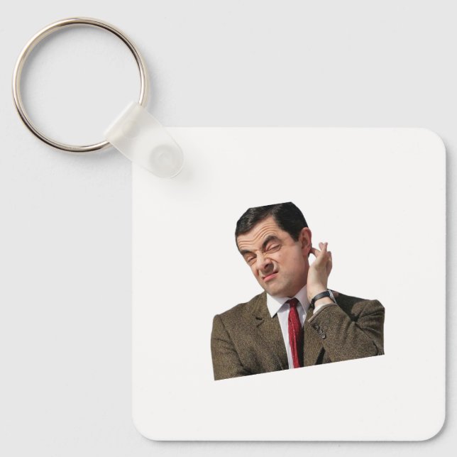 Llavero Funny Mr. Bean Confused Meme Keychain - Humorous G (Anverso)