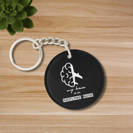 Llavero Funny My Brain is on Airplane Mode Coworker Simple