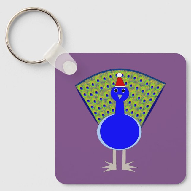 Llavero Funny Navidades Peacock Personalizado (Anverso)