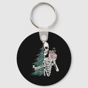 Llavero Funny Navidades Sorta Merry Sorta Scary Skeleton X