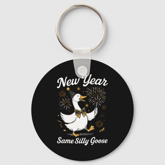 Llavero Funny New Year Same Silly Goose Happy New Year 202 (Anverso)