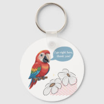Funny Parrot Acrylic Keychain - Personalizado Text
