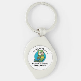 Llavero Funny Parrot Keychain – Custom Text + Image