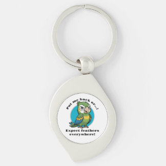Llavero Funny Parrot Keychain – Custom Text + Image