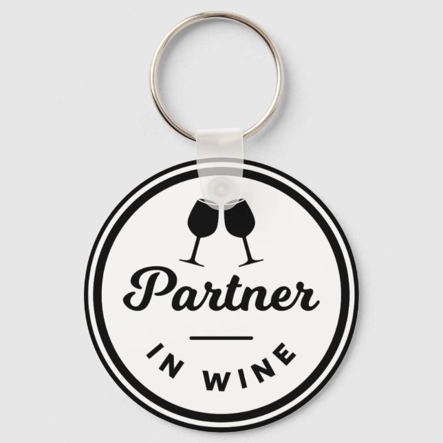 Llavero Funny Partner In Wine Keyring (Anverso)
