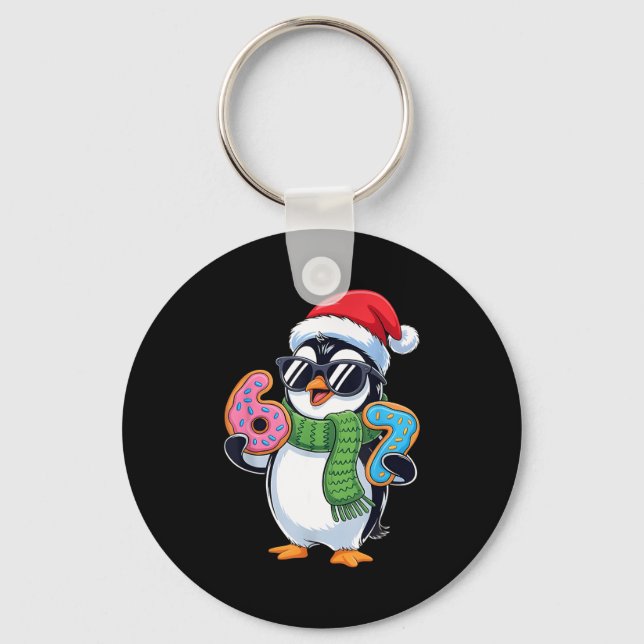 Llavero Funny Penguin Six Seven 67 Ice Cream Christmas Boy (Anverso)