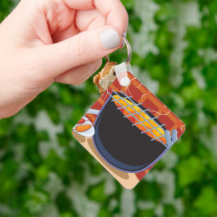 Llavero Funny Personalizado BBQ Grill con canciones y broc