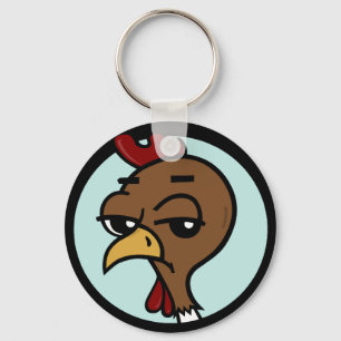 LLAVERO FUNNY PERSONALIZADO CHICKEN ROUND KEY CHAIN